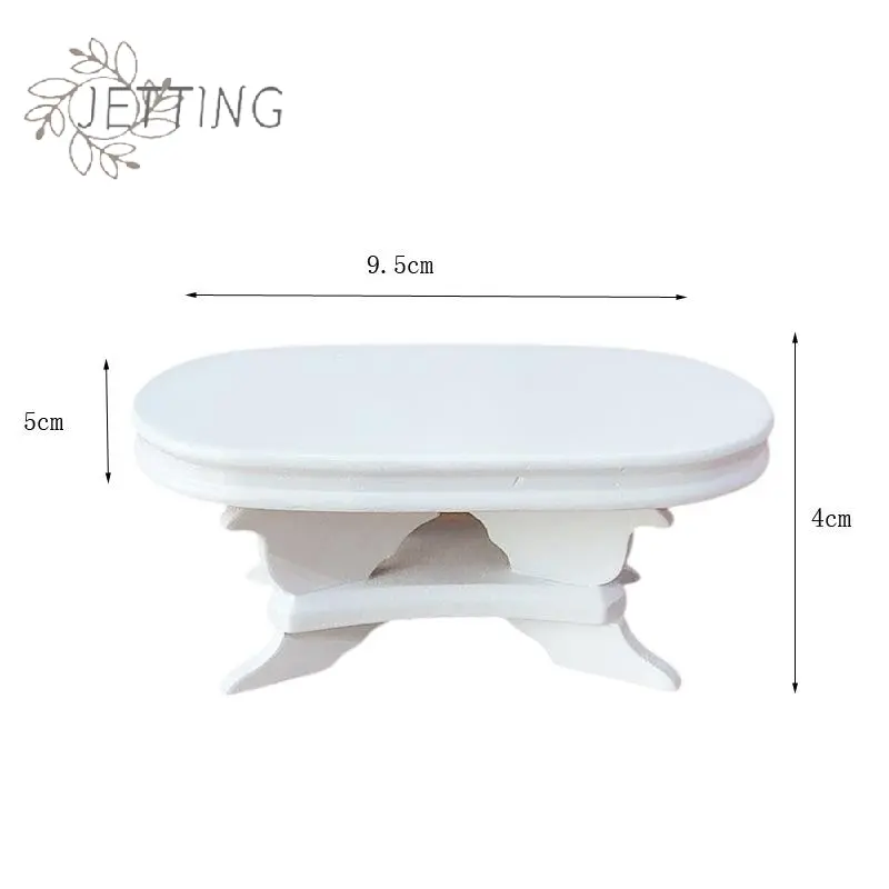 1/12 Dollhouse Simulation Tea Table Model Doll Home Table Living Room Furniture Decor Dolls House Accessories Pretend Play Toy