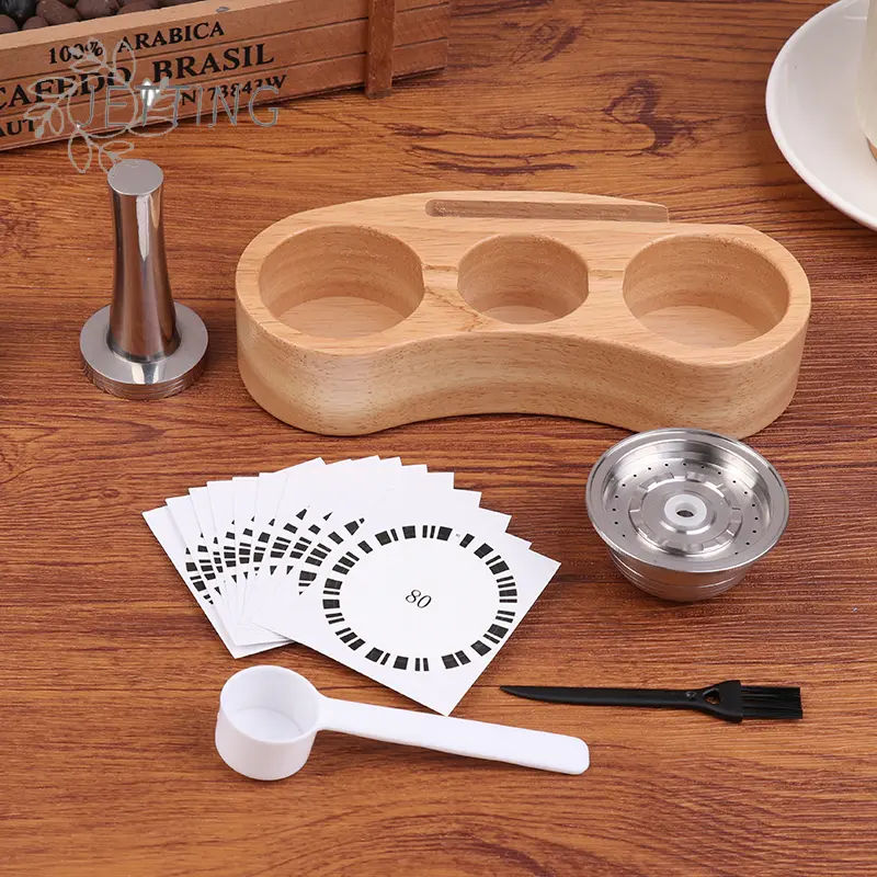 Coffee Capsules Filling Rack With Refillable Capsule/Coffee Powder Hammer Compatible With Vertuoline Pop Models Coffee Tools
