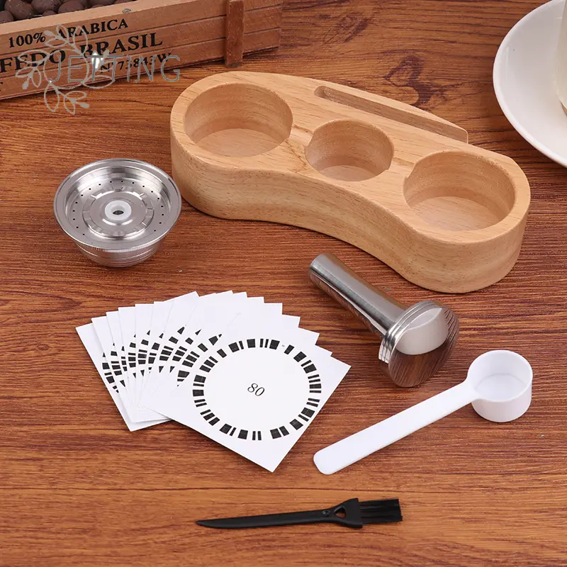 Coffee Capsules Filling Rack With Refillable Capsule/Coffee Powder Hammer Compatible With Vertuoline Pop Models Coffee Tools