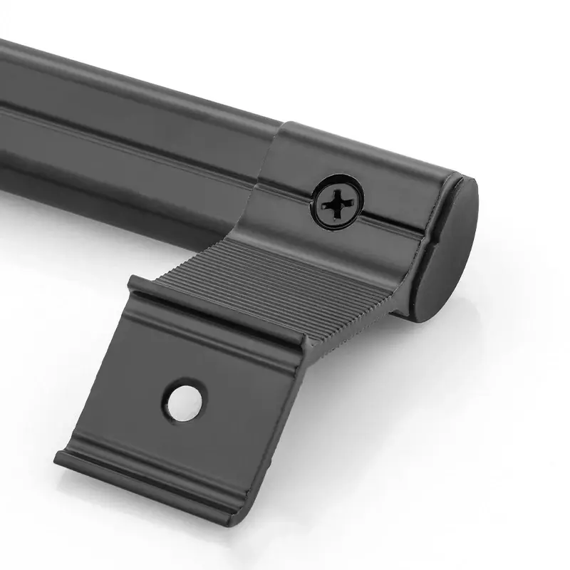 2PCS Aluminium Alloy Punch-free Furniture Cabinet Handle Sliding Door Handle Pull And Flush Hardware Set Wood Door