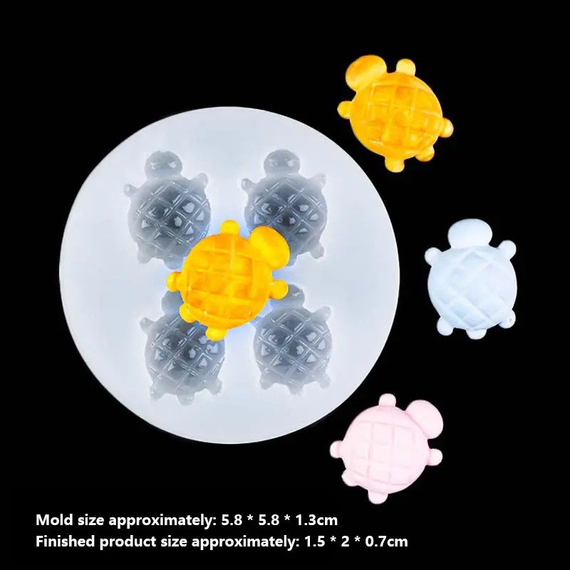 Cute Crab Tortoise Silicone Fondant Mold Reusable Small Size Lovely Animals Cake Decoration Chocolate Mold