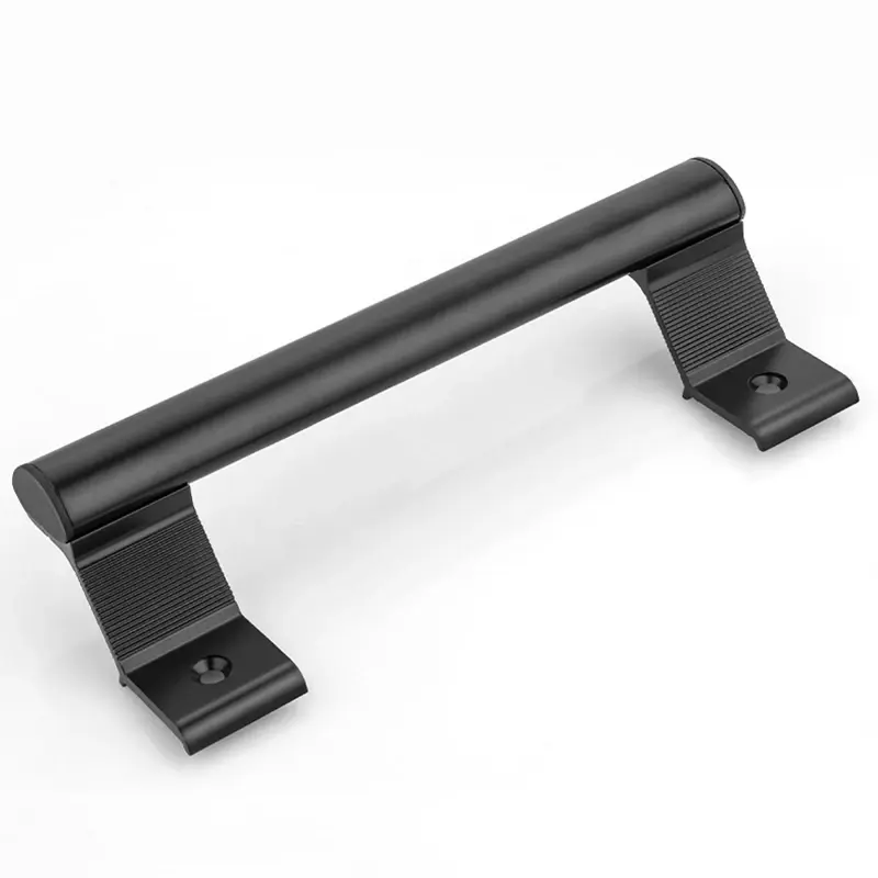 2PCS Aluminium Alloy Punch-free Furniture Cabinet Handle Sliding Door Handle Pull And Flush Hardware Set Wood Door