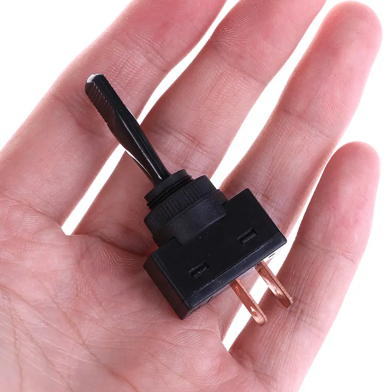 2pin LED Light Toggle Switch Control For Car Accessories 12mm Car Toggle Switch 12V DC Car Auto Cover