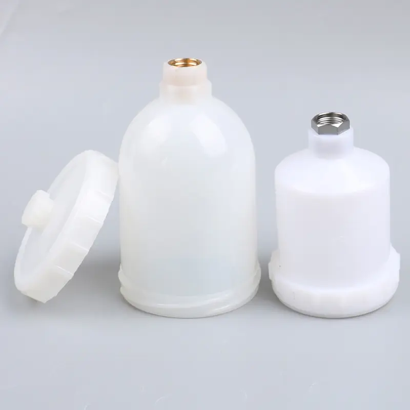 600ml Plastic Spray Paint Pot Sprayer Cup Air Gravity Feed Fastmover Thread Connector For Spray Gun Tools