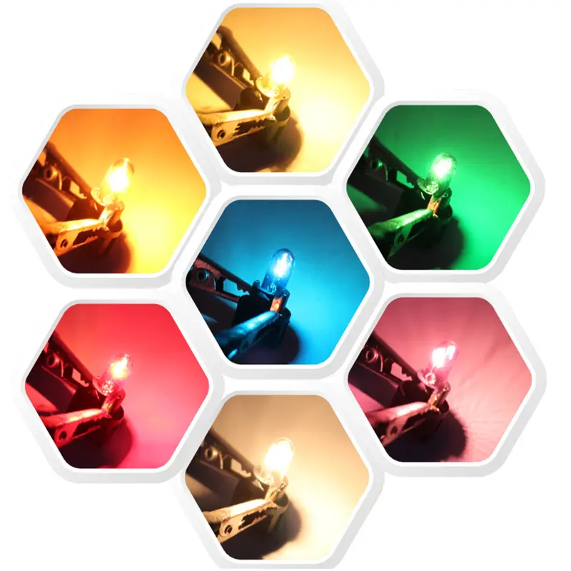 10Pcs 12V 5W T10 Glass Light Bulb Dashboard Instrument Panel Brake Light Bulbs Headlights Lamp Lights Car Lights