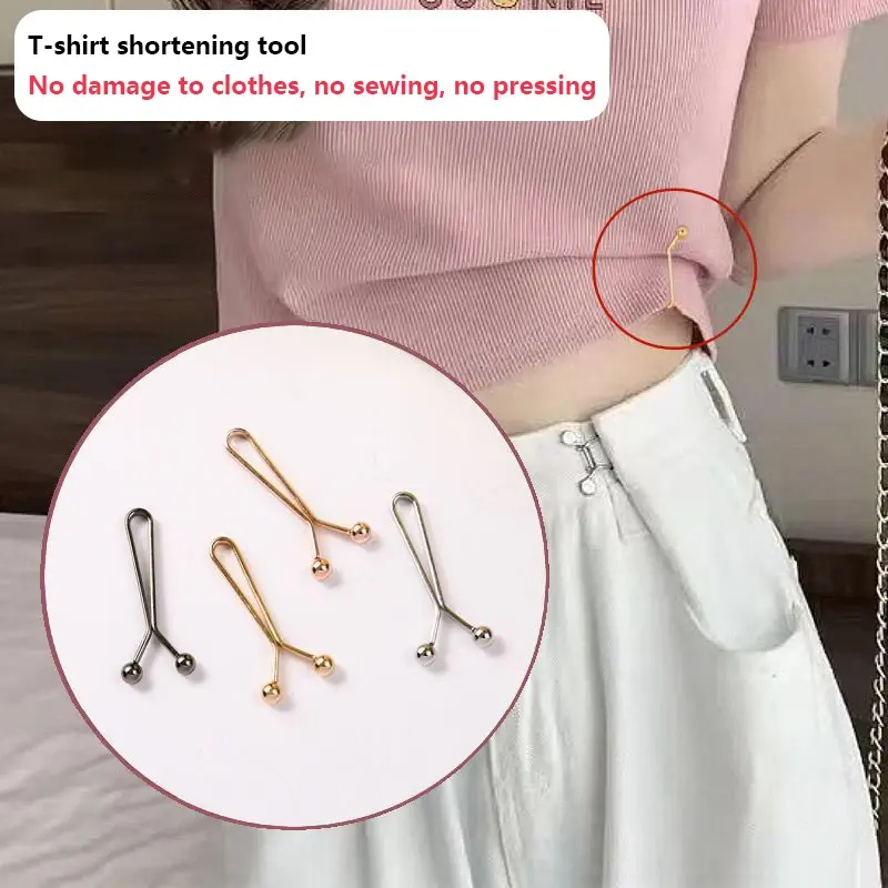 4PCS JSkirts Detachable Buckle Adjustable Sleeve Clip For Pants Waist Tightening Sleeve Reduction Clip For Clothing Decor