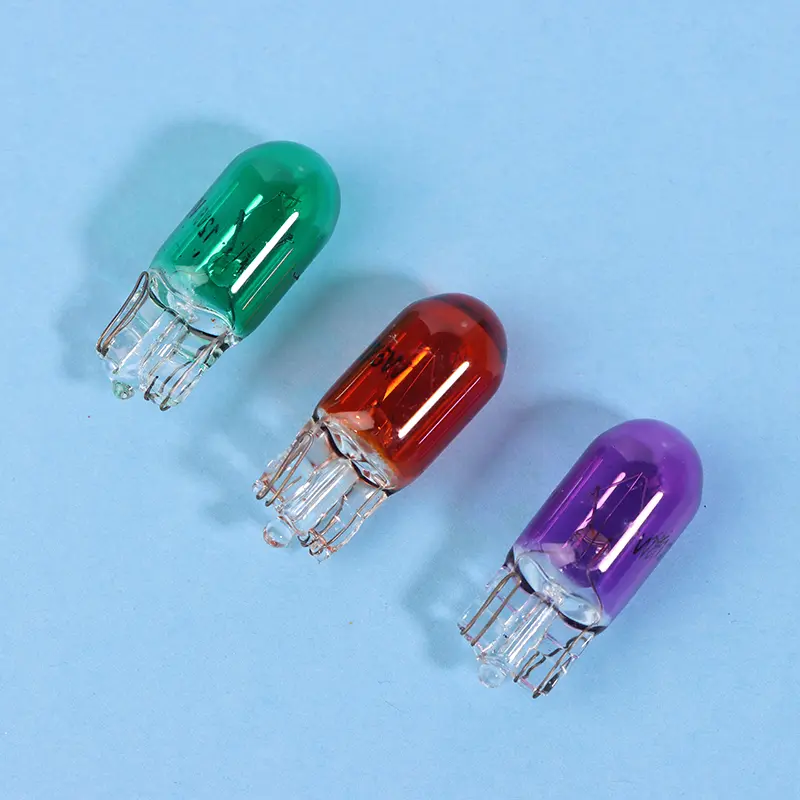 10Pcs 12V 5W T10 Glass Light Bulb Dashboard Instrument Panel Brake Light Bulbs Headlights Lamp Lights Car Lights