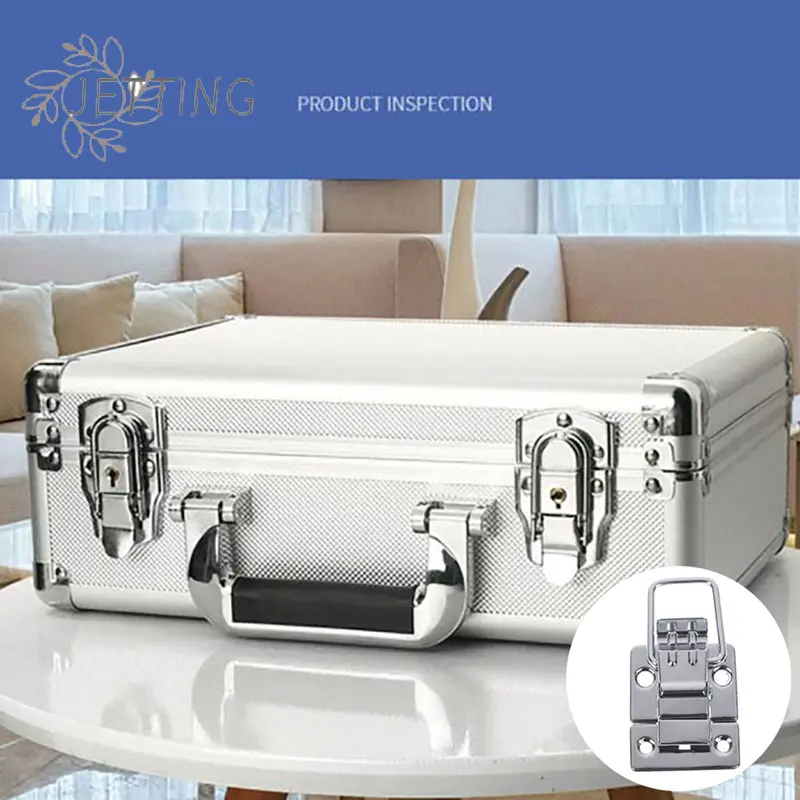 2Pcs Stainless Steel Chrome Toggle Latch Duck-mouth Buckle Vintage For Lock Chest Box Gift Box Suitcase Case Suitcase Tool Clasp