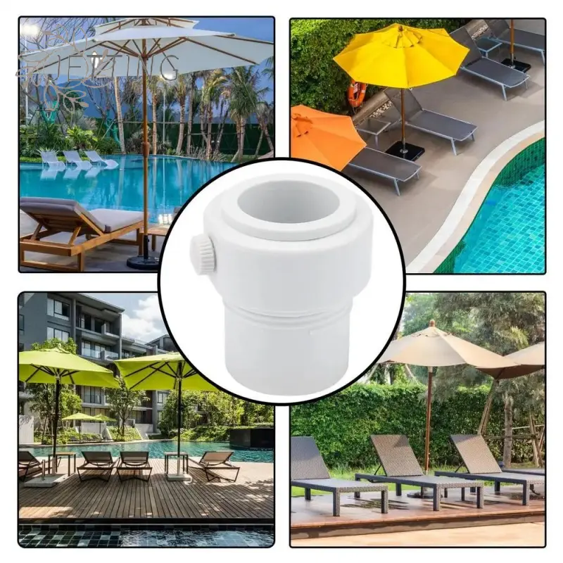 Pool Umbrella Stabilizer Sleeve Adapter Fits 1.5" & 1.35" Umbrella Poles Deck Mount Hole Insert For Threaded Pool Sleeves