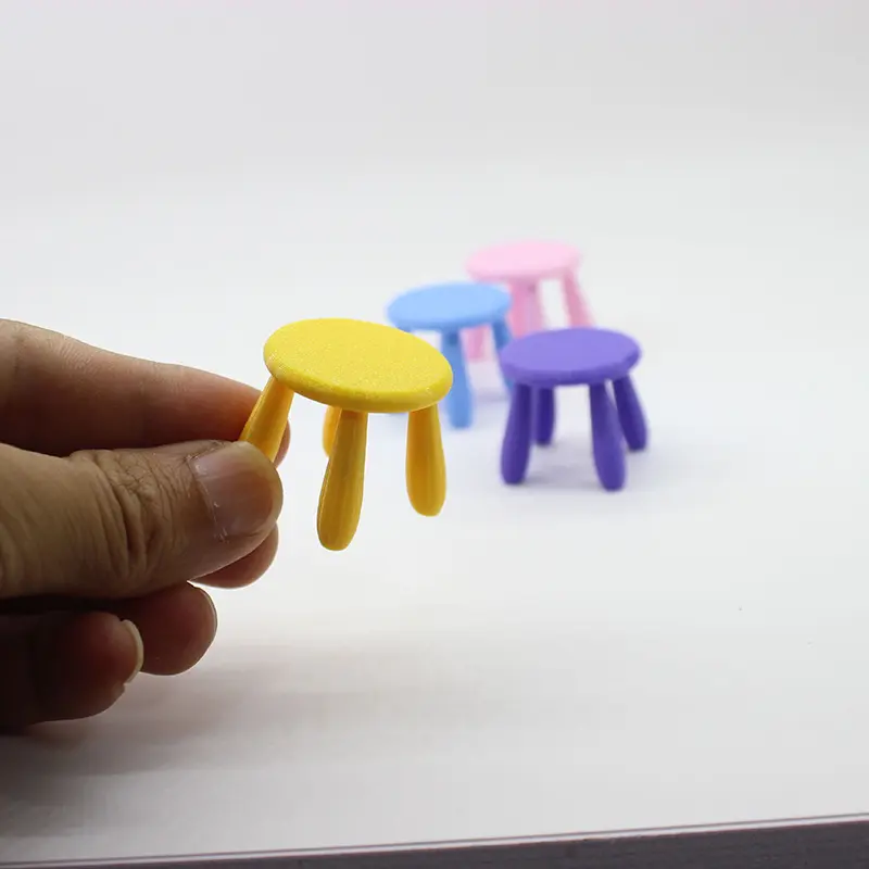1PC Mini Chair Toy 1:12 Scale Dollhouse Stool Gift Doll Accessories Plastic Miniature Furniture Photo Props Scene Model