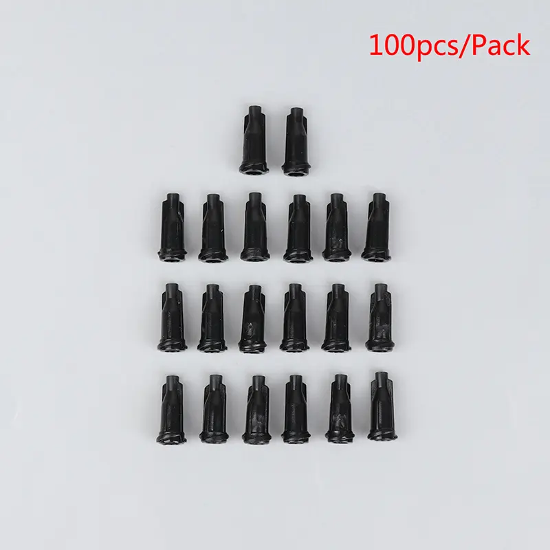 100Pcs Syringe Tips Caps Injector Dispenser Dispensing Needle Sealing Plug Home Supplies