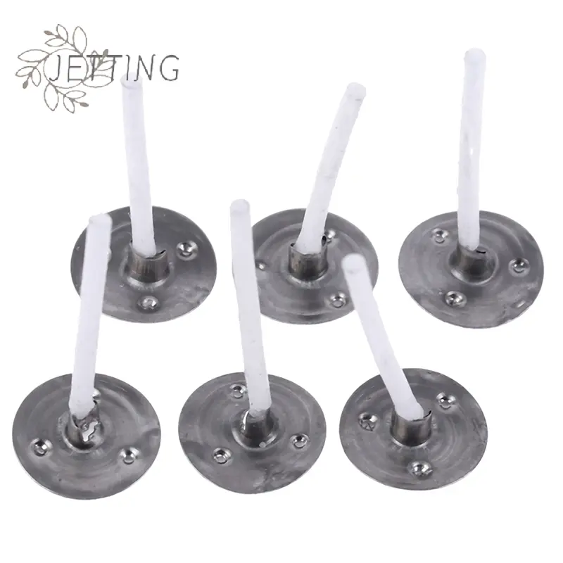 100Pcs Candle Wicks Waxed Cotton With Stand Original Smokeless Candle Wick For DIY Candle Silicone Mold Candle Making Supplies