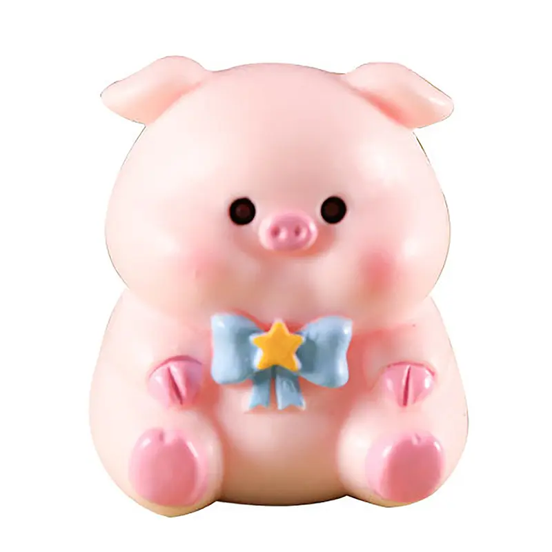 1pc Mini Cute Pig Figurine Animal Model Moss Micro Landscape Home Decor Miniature Fairy Garden Decoration Accessories