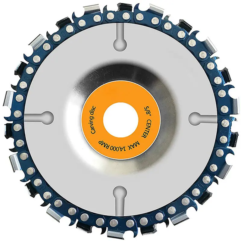 Universal 4 Inch 22 Tooth Angle Grinder Disc Dedicated Chain Disc Woodwork Carving Chain Saw Disc Slotting Blade Tool