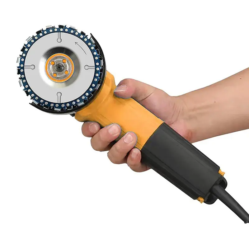 Universal 4 Inch 22 Tooth Angle Grinder Disc Dedicated Chain Disc Woodwork Carving Chain Saw Disc Slotting Blade Tool