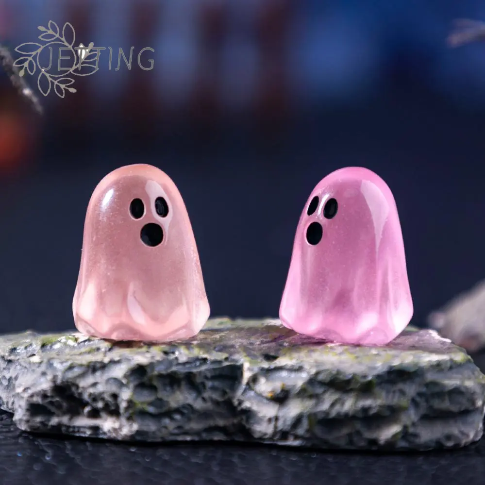10PCS Luminous Ghost Figures Glowing At Night Action Figure Mini Micro Landscape Miniatures Halloween Decoration Gifts Festive
