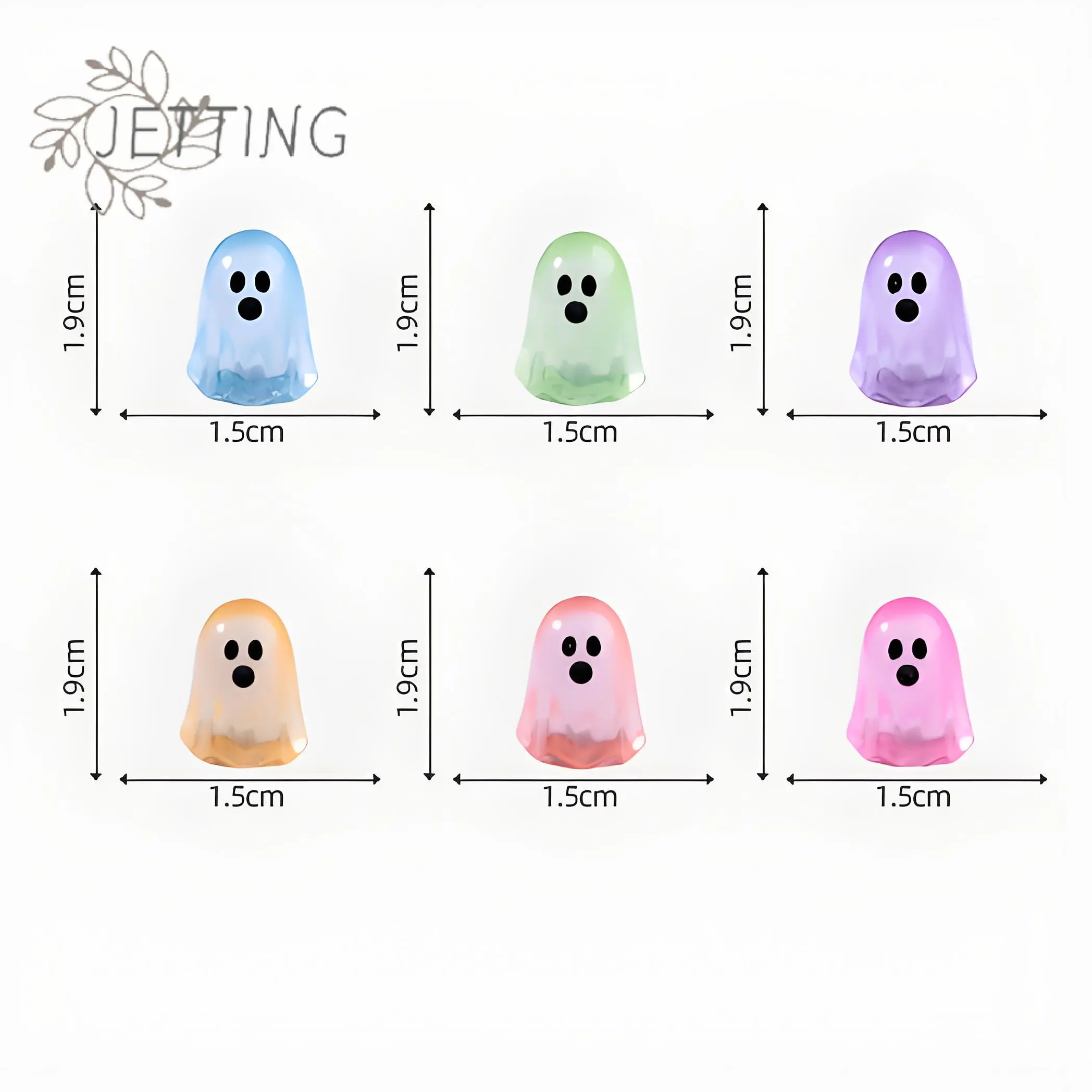 10PCS Luminous Ghost Figures Glowing At Night Action Figure Mini Micro Landscape Miniatures Halloween Decoration Gifts Festive