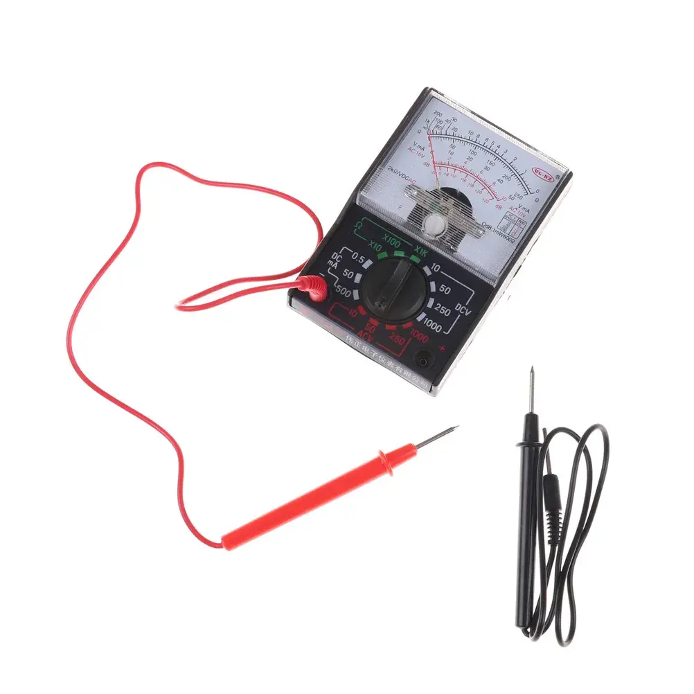 1set DC/AC 1000V Electric Analog Multimeter Multitester 250mA Ammeter 1K Resistance Meter Analog Multimeter Tool