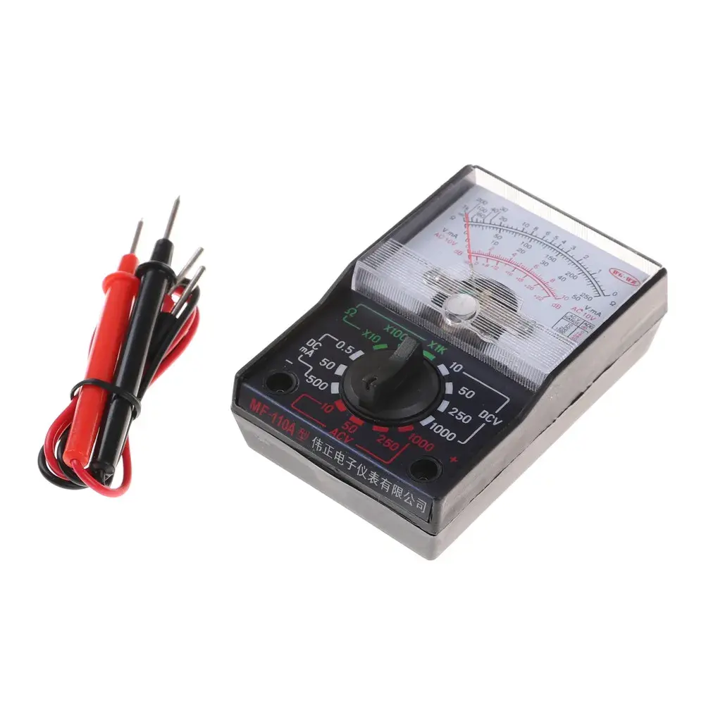 1set DC/AC 1000V Electric Analog Multimeter Multitester 250mA Ammeter 1K Resistance Meter Analog Multimeter Tool