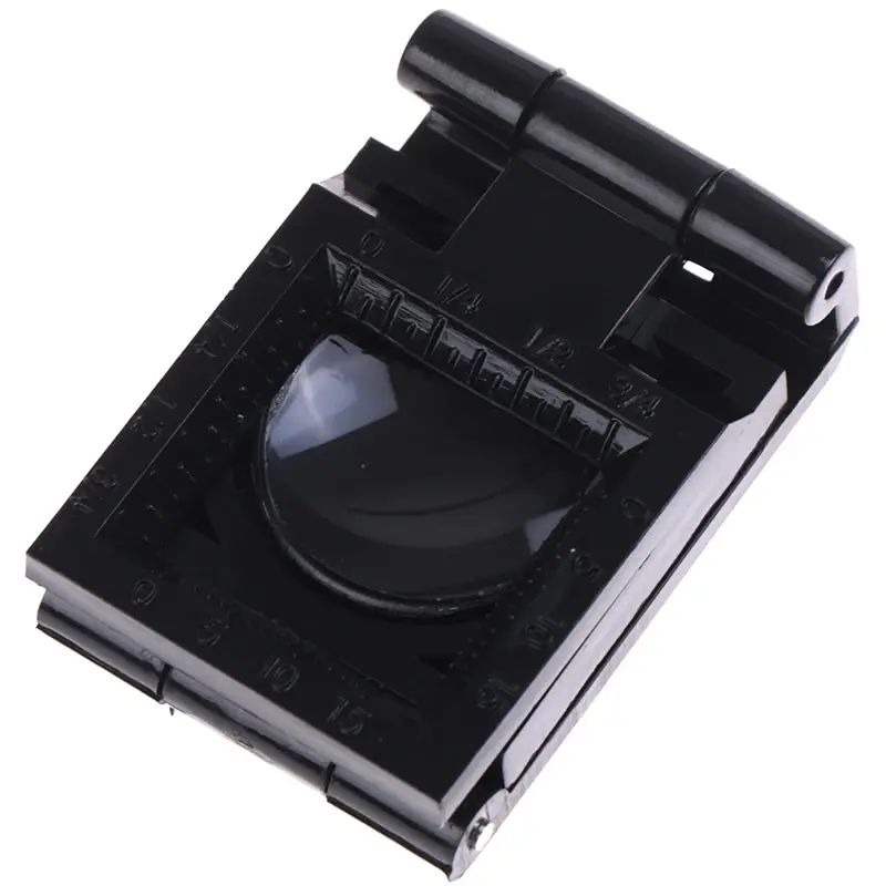 Hot 1pc 28mm 10X Microscope Folding Magnifier Stand Loupe With Scale For Textile Optical Foldable Magnifying Glass Tool