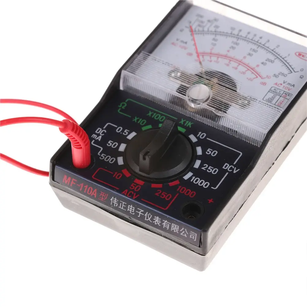 1set DC/AC 1000V Electric Analog Multimeter Multitester 250mA Ammeter 1K Resistance Meter Analog Multimeter Tool