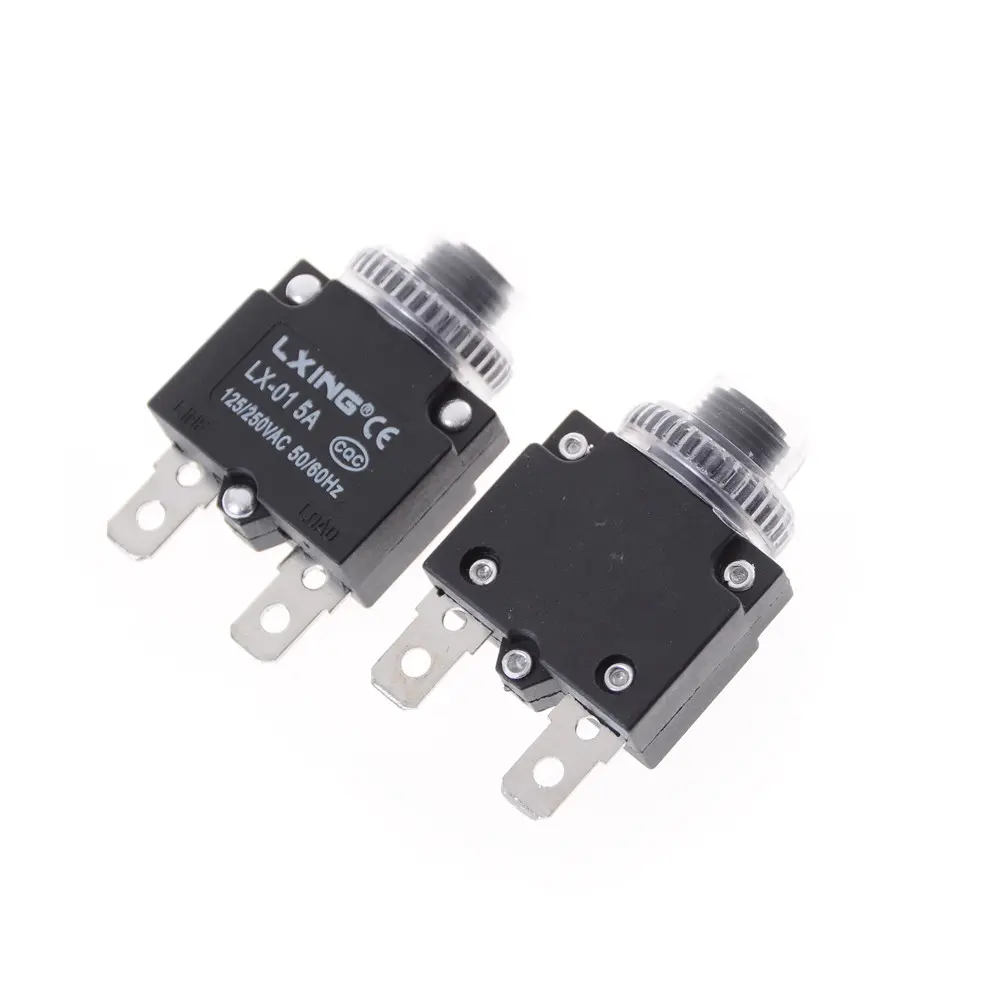1set Thermal Switch Circuit Breaker Overload Protector 5A,8A,10A,15A,20A,25A Overload Switchpush Button+waterproof Cover