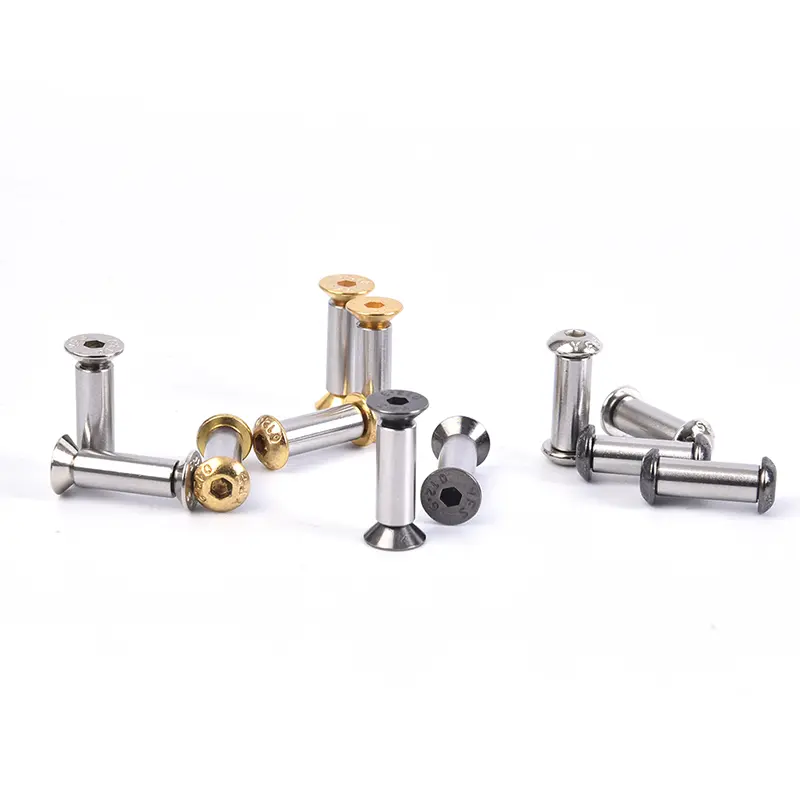 2pcs 1.9cm Knives Binding Screws Rivet Tools Nail Rivet Studs Snap Rivet Butt Material Knife Handle Plate Processing Screw