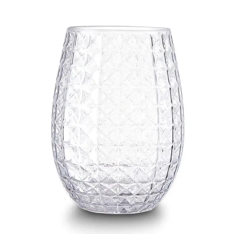 Wine Glasses Whiskey Cocktail Juice Drinking Plastic Cups - Reusable And Recyclable for Outdoor Pool Party Picnics