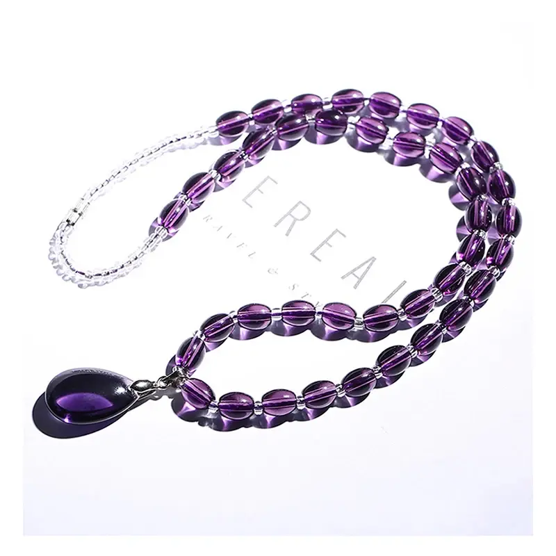 1PCS Amethyst Necklace Crystal Crafts Crystals Decorativas Raw Stone Jewelry Women's Organic Material Feng Shui Piedras