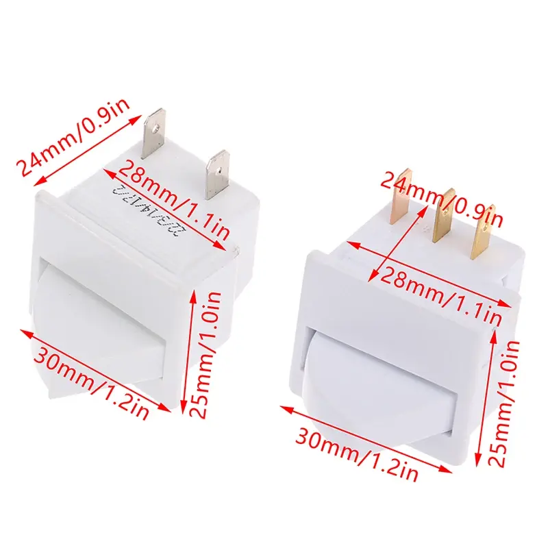 2-pin/3-pin plug Refrigerator Door Light Switch Parts Control Lighting Compatible With Rongsheng Hisense Haier Refrigerator