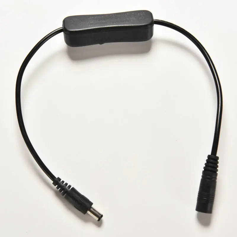 30cm Micro USB Extension Cord Power Cable In-Line Power Switch ON/OFF 2.1mm/5.5mm Cable Jack For Arduino Plug 12V