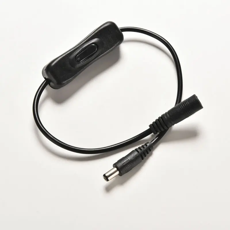 30cm Micro USB Extension Cord Power Cable In-Line Power Switch ON/OFF 2.1mm/5.5mm Cable Jack For Arduino Plug 12V