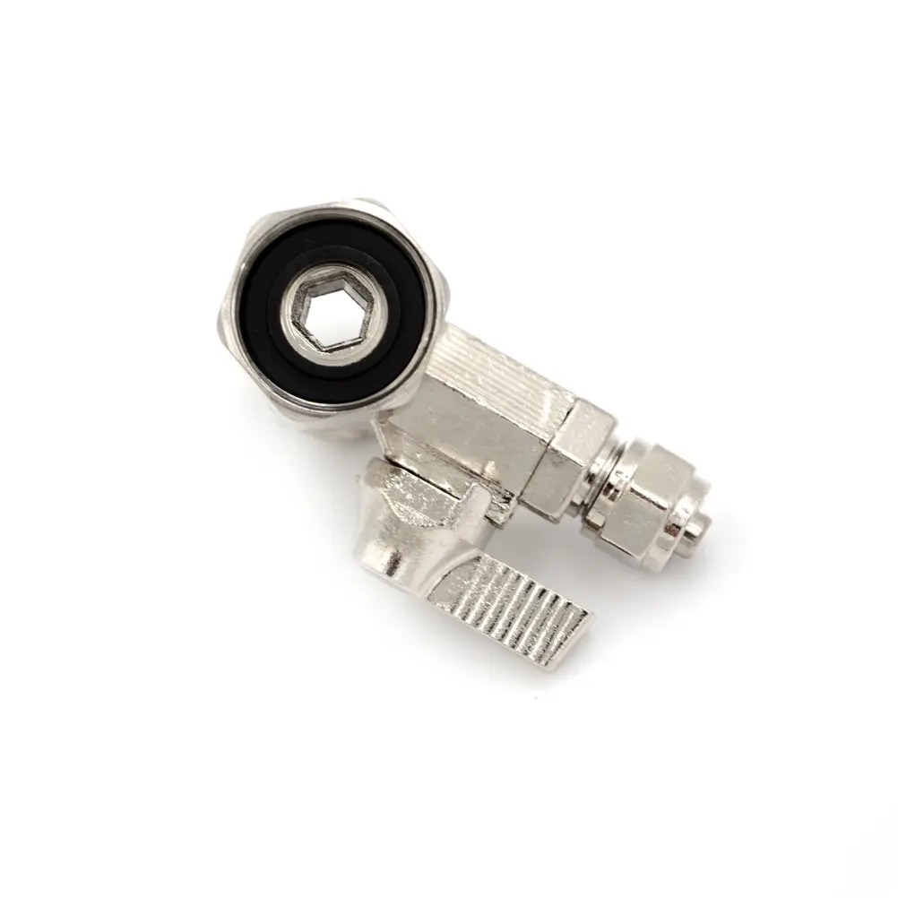 1pcs Water Filter Purifier Adapter 1/2'' To 1/4; Ball Valve Faucet Tap Safe Copper Nickel Plating