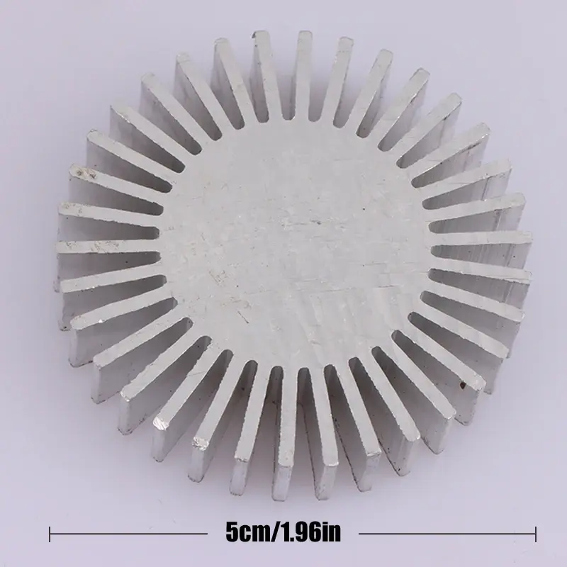 1pc COB Radiator Diameter 50mm 3~7W High Power Led Heatsink Sunflower Solid Radiator Round Alloy Aluminum