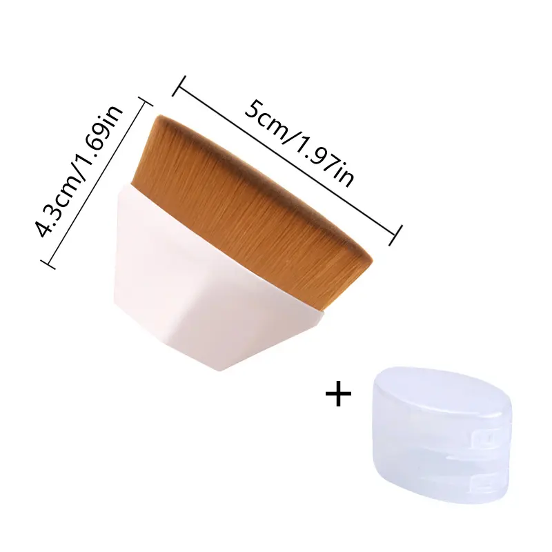 1PC Professional Foundation Makeup Brushes Petal-Shaped Flat Top Kabuki Brush For  Liquid CreamOr flawless makeup Cosmetics Tool
