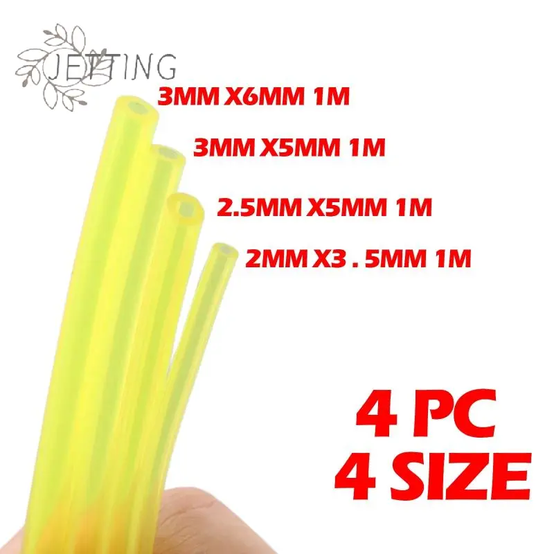 4PCS Petrol Fuel Gas Line Pipes Hoses Petrol Line For String Trimmer Chainsaw Saw Blower Grass Cutter Brushcutter Fitting