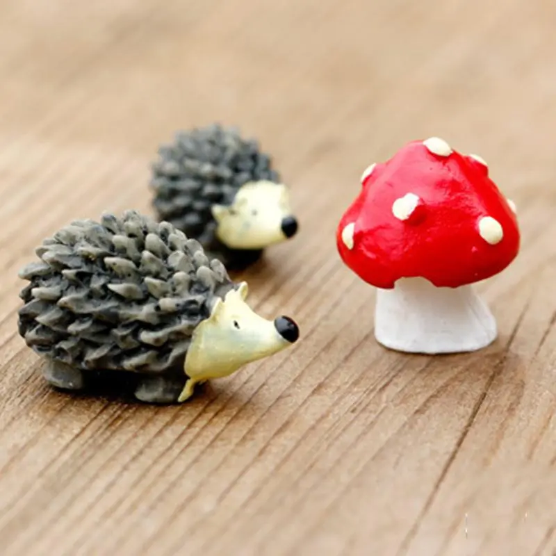 Hedgehog Garden Miniatures Micro Landscape Bonsai Plant Garden Decor DIY Craft Ornament Decoration Accessories