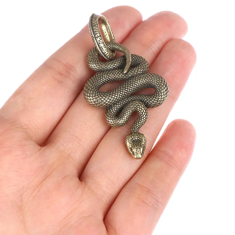 1pc Brass Snake Key Ring Boa Key Chain Outdoor Small Accessories DIY White Snake Car Hanging Keychain