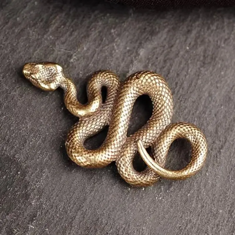 1pc Brass Snake Key Ring Boa Key Chain Outdoor Small Accessories DIY White Snake Car Hanging Keychain