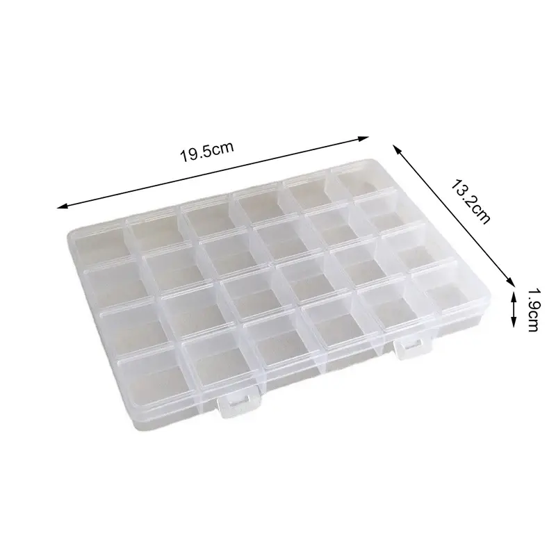 24/48Grid Compartment Transparent Plastic Storage Box Jewelry Earring Bead Screw Holder Case Display Organizer Container