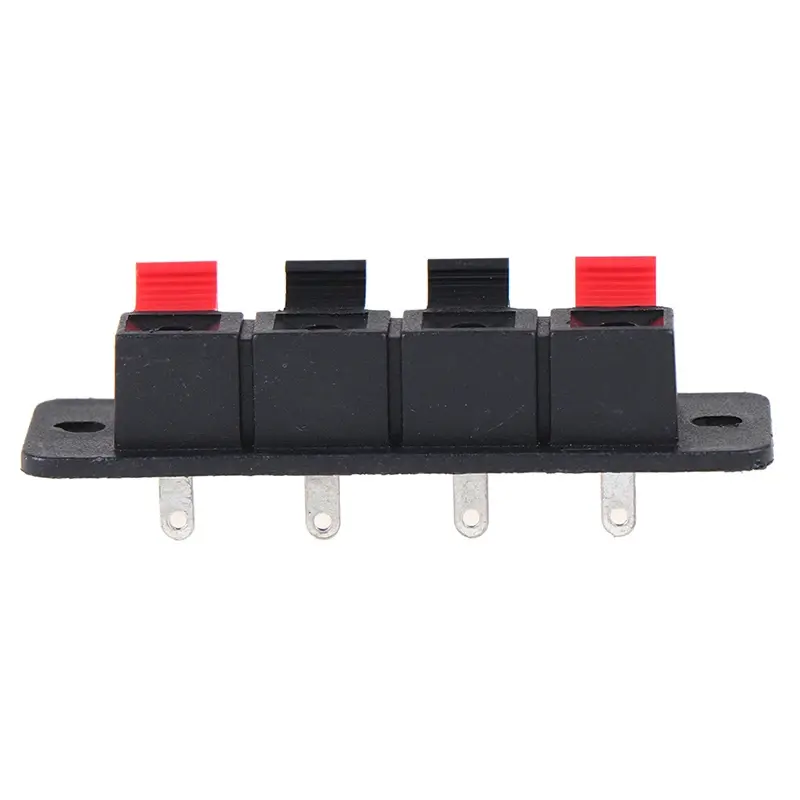 2Pcs 4Position Connector Terminal Push In Jack Spring Load Audio Speaker Terminals Breadboard Clip