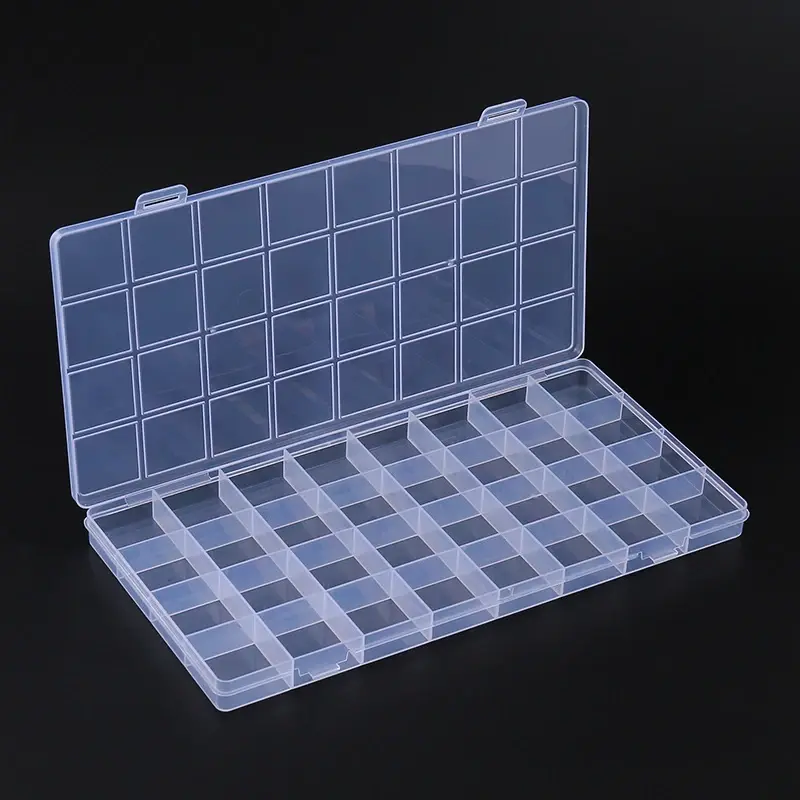 32Grid Compartments Plastic Storage Box Organizer Jewelry Container With Dividers For Bead Art DIY Crafts Sewing Jewelry Supply