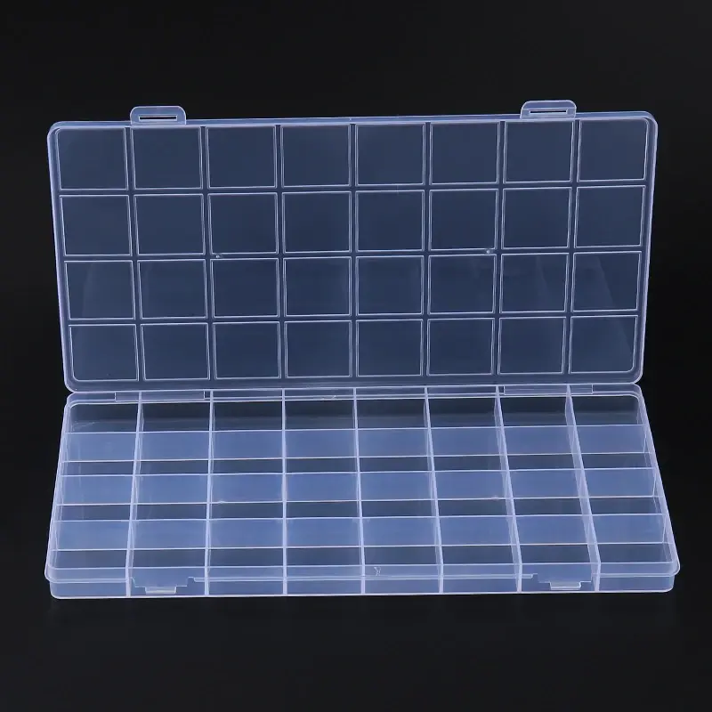 32Grid Compartments Plastic Storage Box Organizer Jewelry Container With Dividers For Bead Art DIY Crafts Sewing Jewelry Supply