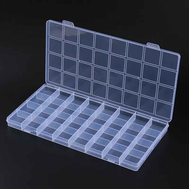 32Grid Compartments Plastic Storage Box Organizer Jewelry Container With Dividers For Bead Art DIY Crafts Sewing Jewelry Supply