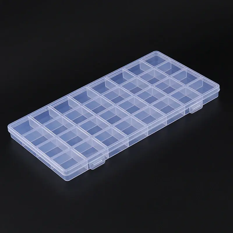 32Grid Compartments Plastic Storage Box Organizer Jewelry Container With Dividers For Bead Art DIY Crafts Sewing Jewelry Supply