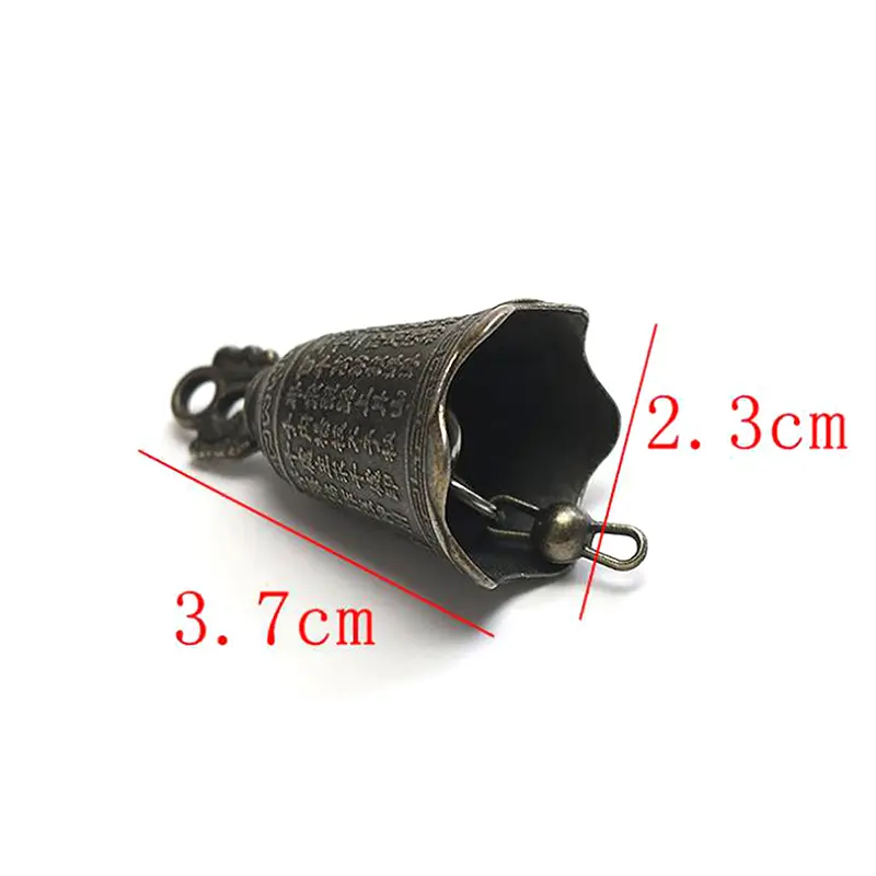 1PC Brass Wind Bell Handicraft Die-casting Scripture Bell Car Button Tibetan Bronze Bell Creative Gift Home Decoration Pendant