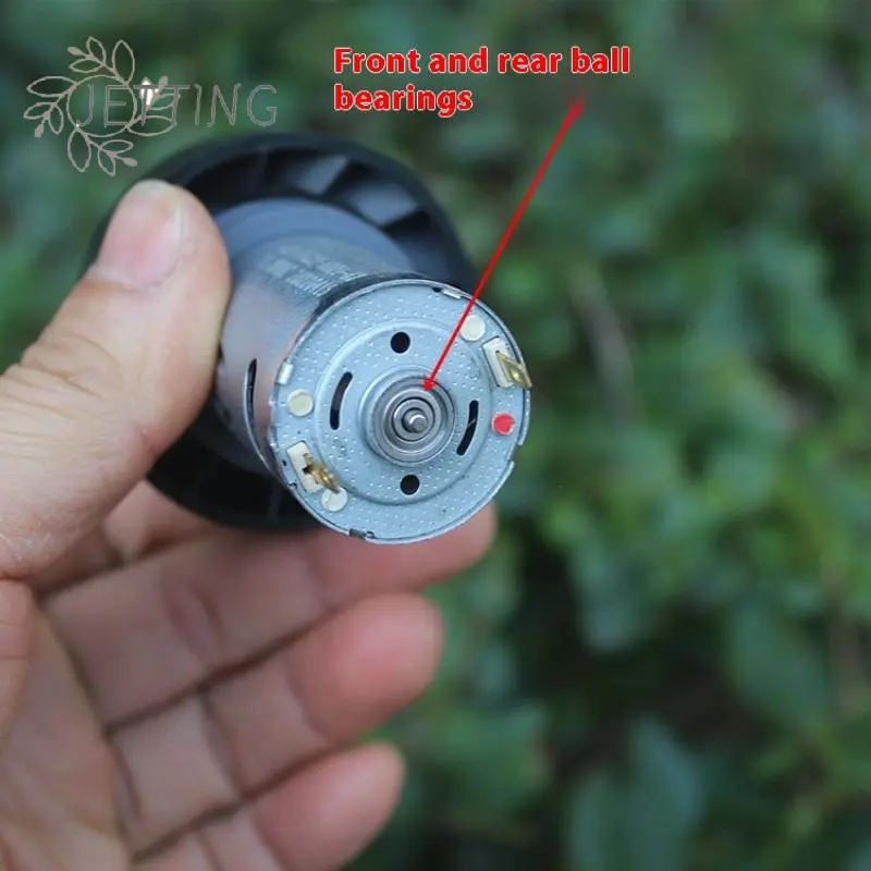 DC 7.4V-12V 72W 390 Micro Fan Motor Double Ball Bearing High Speed Power Turbine Fan DIY Vacuum Cleaner Cleaning Tool