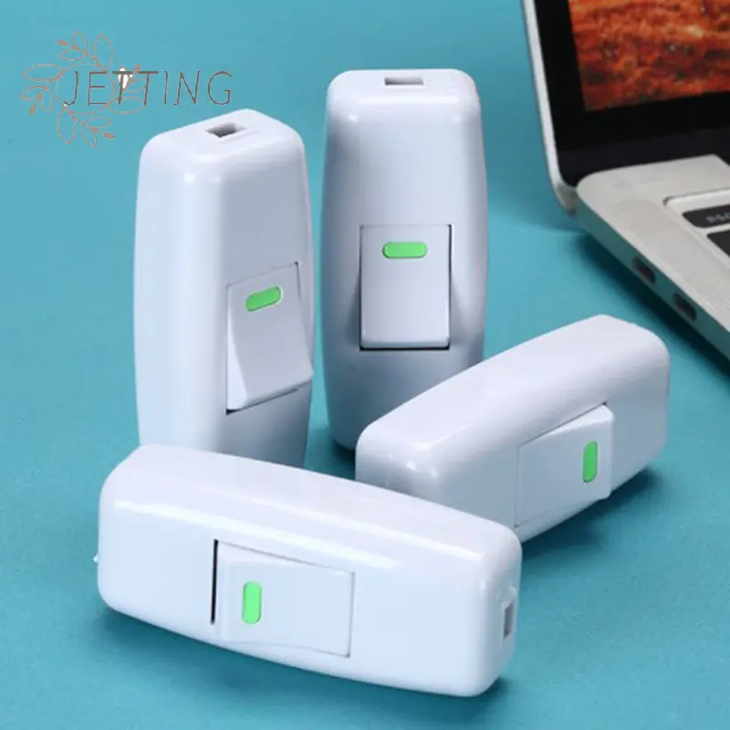 1PC 10-16A Light Switch For Home Classic White Inline ON/OFF Table Lamp Desk Light Cord Cable Switches Electrical Accessories