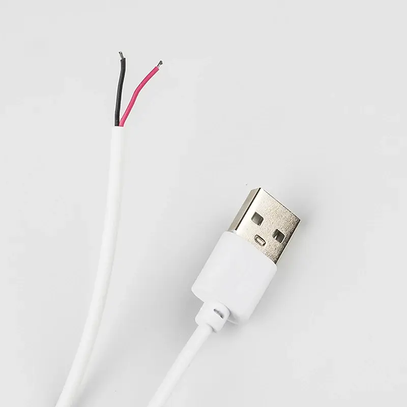 1PC 5V Switch Power Supply Wire 1M/1.5M USB Male To 2 Core Connection Cable 501 Button ON OFF 2A For LED Strip Lamp Bulb Light