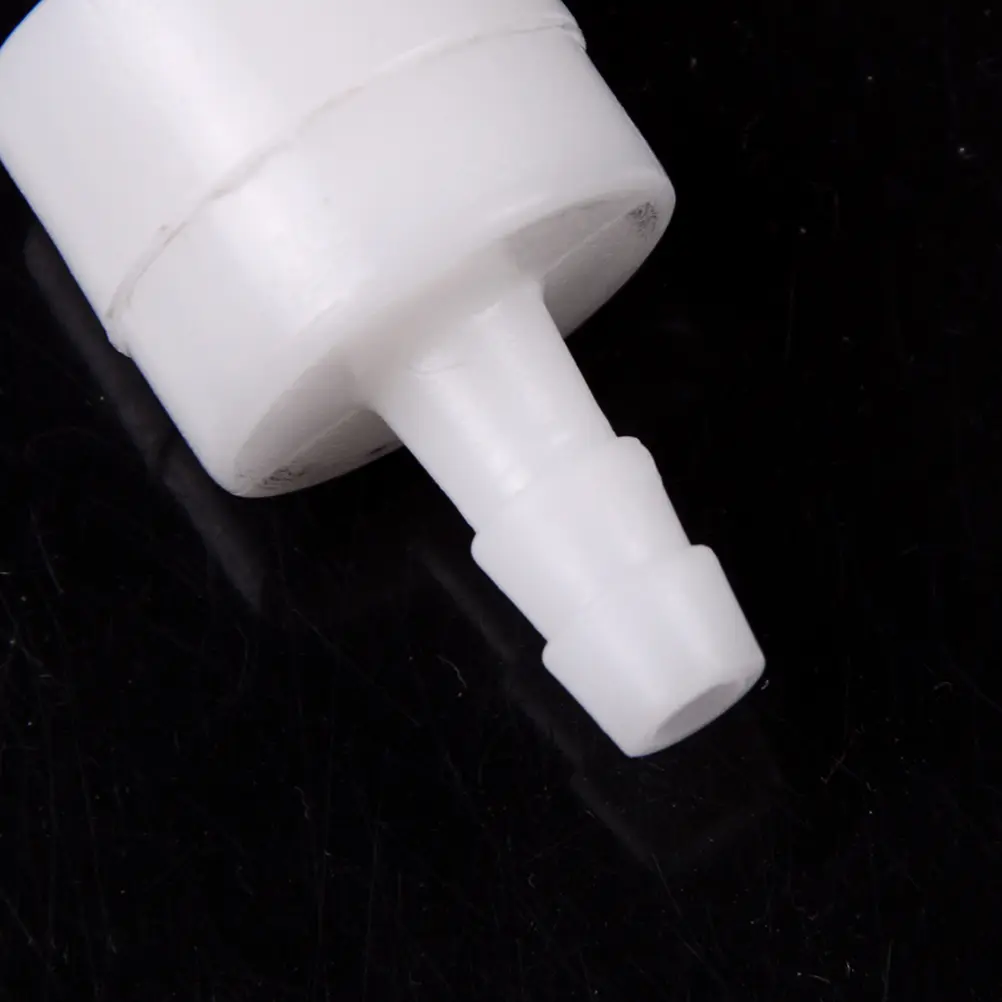 6mm 1/4" White 1PC Plastic One Way Inline Check Valve Fuel Gas Liquid Water Suitable For Water Petrol Diesel Oils